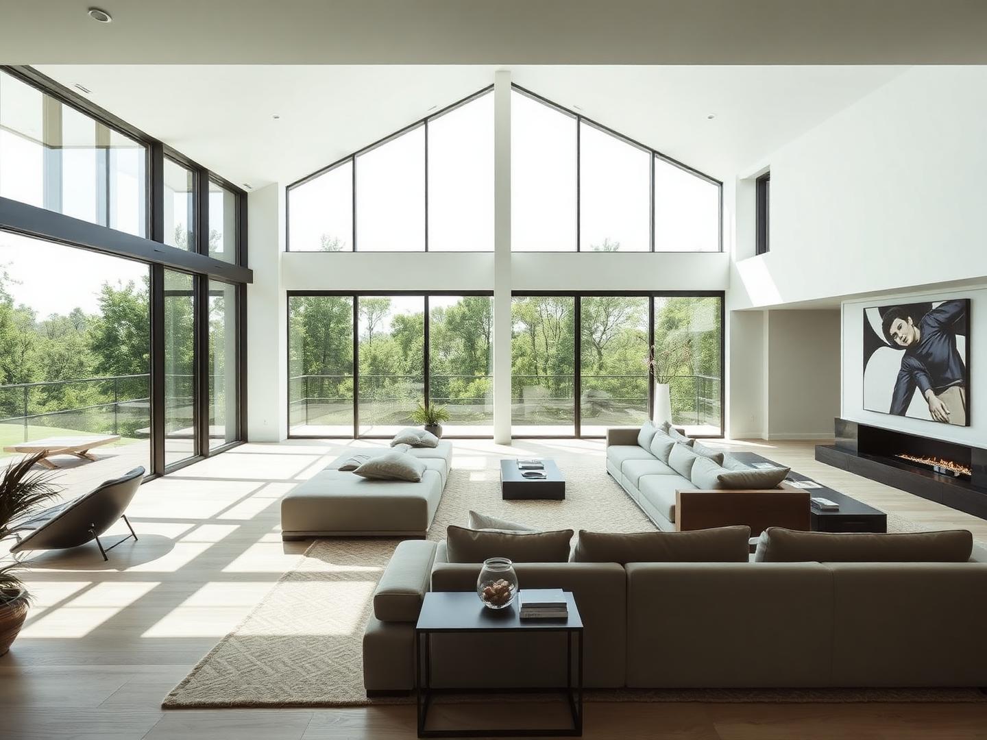 Bright modern living room in a Treasure Valley home