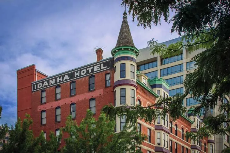 Historic brick architecture in downtown Boise, Idaho
